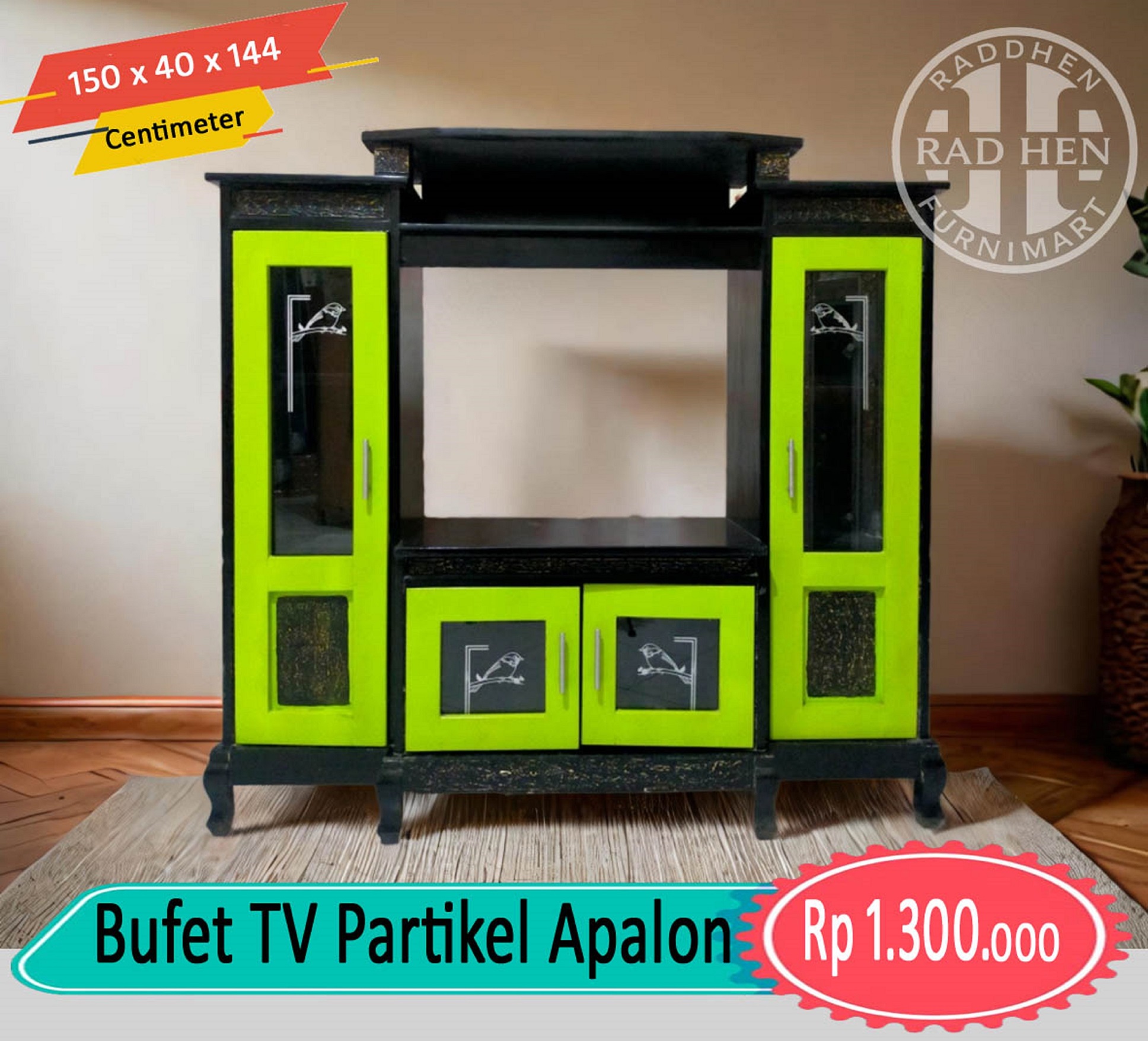 TV Partikel Apalon Warna Hijau